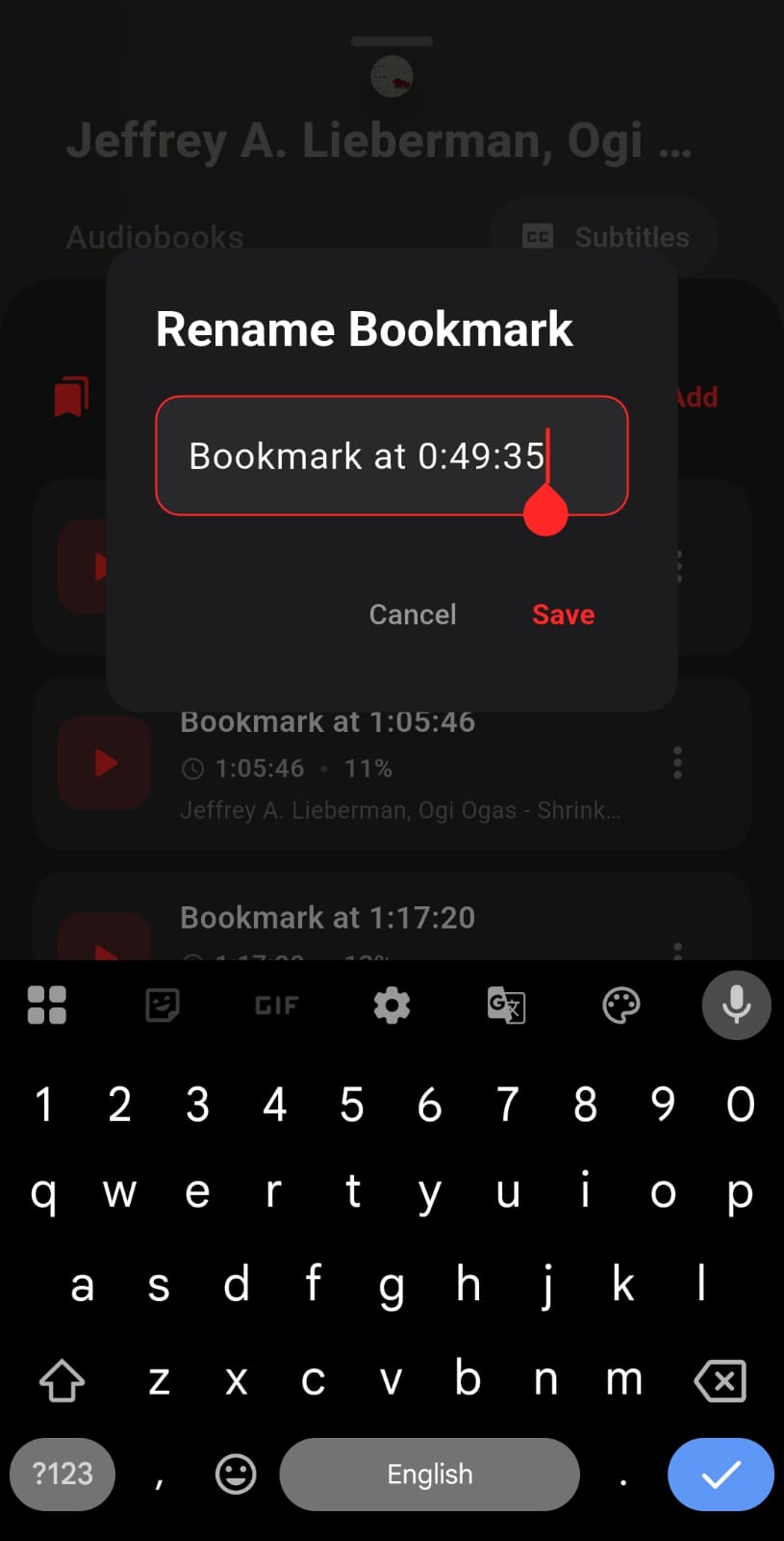 Rename a bookmark